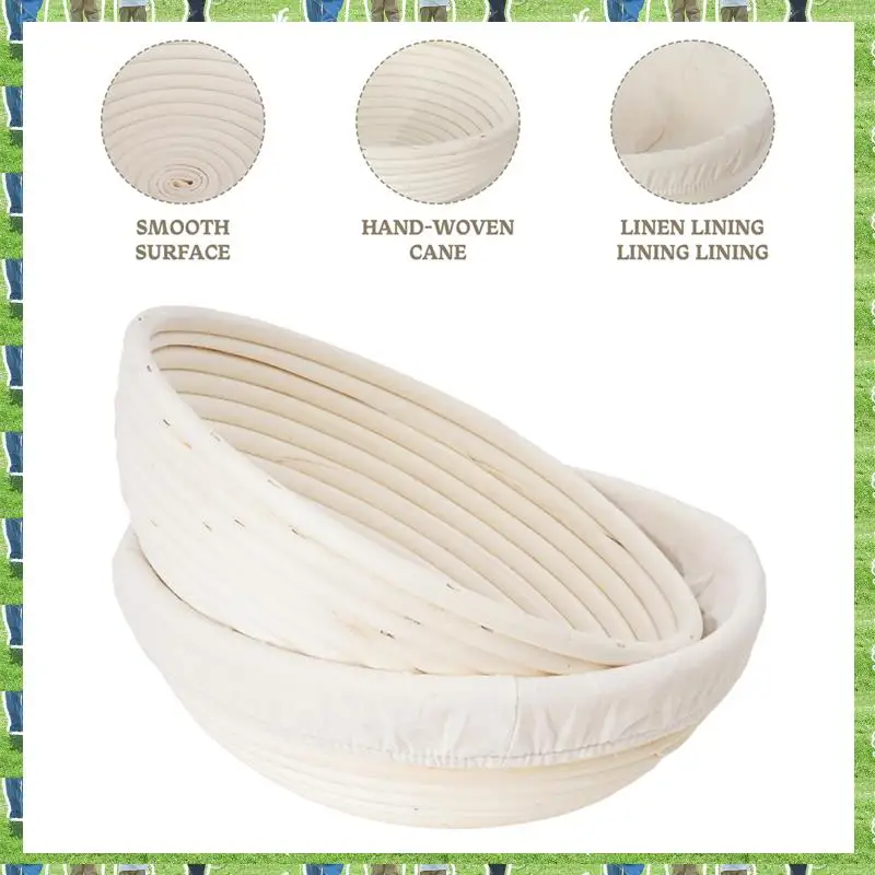 

FTS Round Sourdough Proofing Basket Set Bread Making Basket Bread Proofing Basket Set, Sourdough Baking Supplies