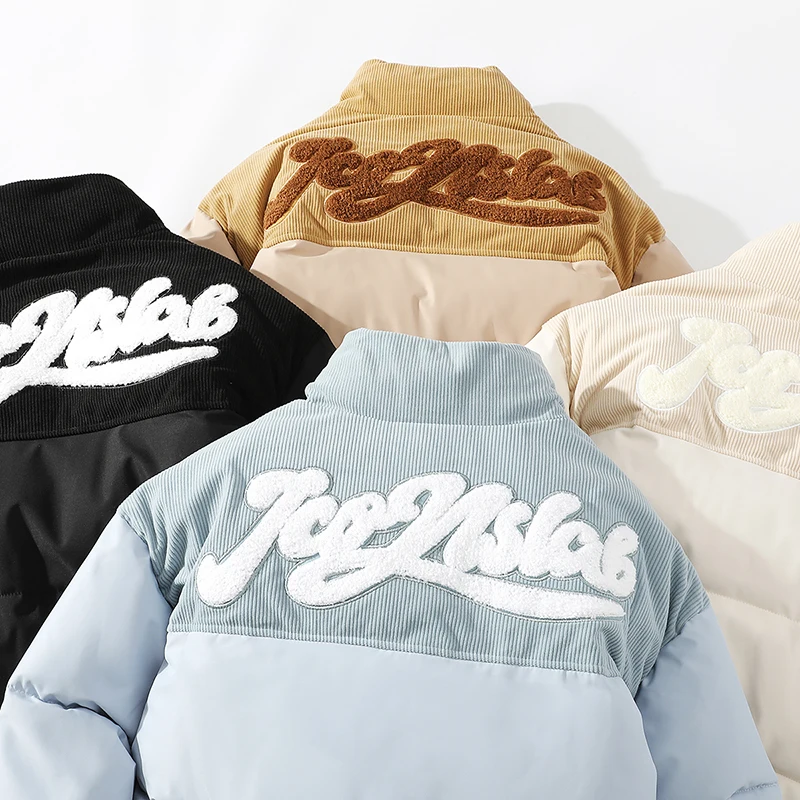 

Теплая утолщенная куртка с флисовой подкладкой и наполнителем из хлопка, мужская зимняя куртка в американском стиле, молодежная повседневная модная верхняя одежда