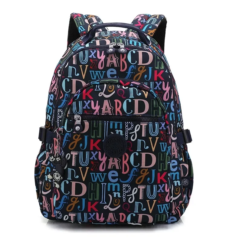 High Quality Flower Letter Pattern Fashion Casual A4 Women Men School Backpack 15.6'' 14'' Laptop Lightweight Travel Bag M1983