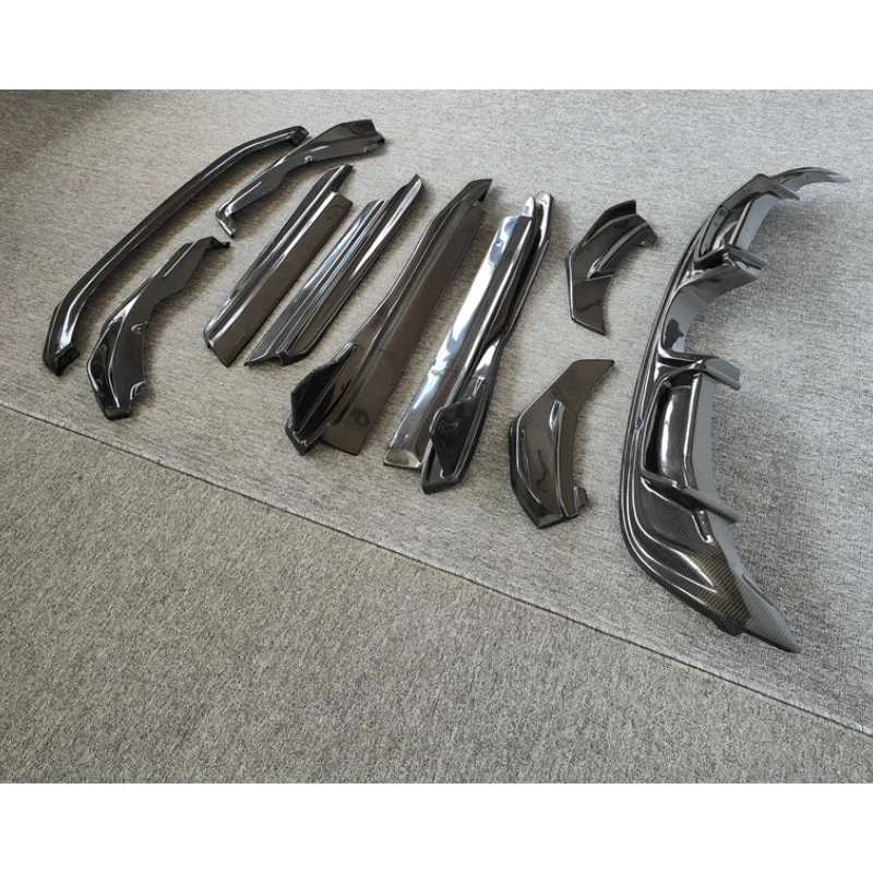 

High quality carbon fiber front bumper edge side skirts rear diffuser for Porsche Cayman Boxster 718 modified body kit