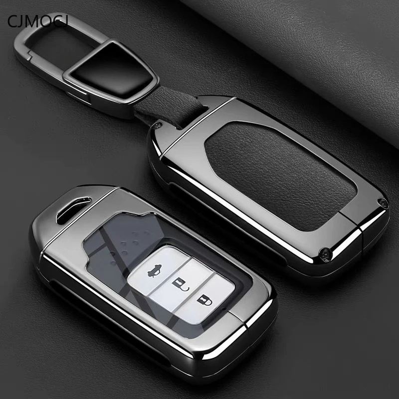 Premium Zinc Alloy Key Cover Case for Honda Accord/Civic/XR-V/Inspire/CR-V/VEZEL/Fit/Integra/Breeze - Protective Key Fob Shell