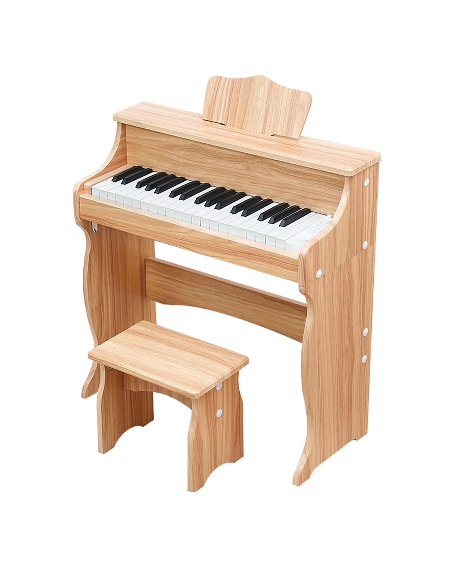 

Wooden children's piano 37-key toddler piano Music educational instrument toy with music stand