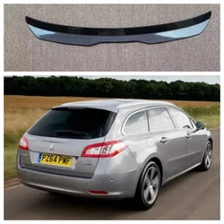 Spoiler Bibir Atap Belakang For Peugeot 508 SW RXH 2011-2015 Kilau Spoiler Atap Aksesori Hitam Kit Bodi Sayap Belakang Mobil