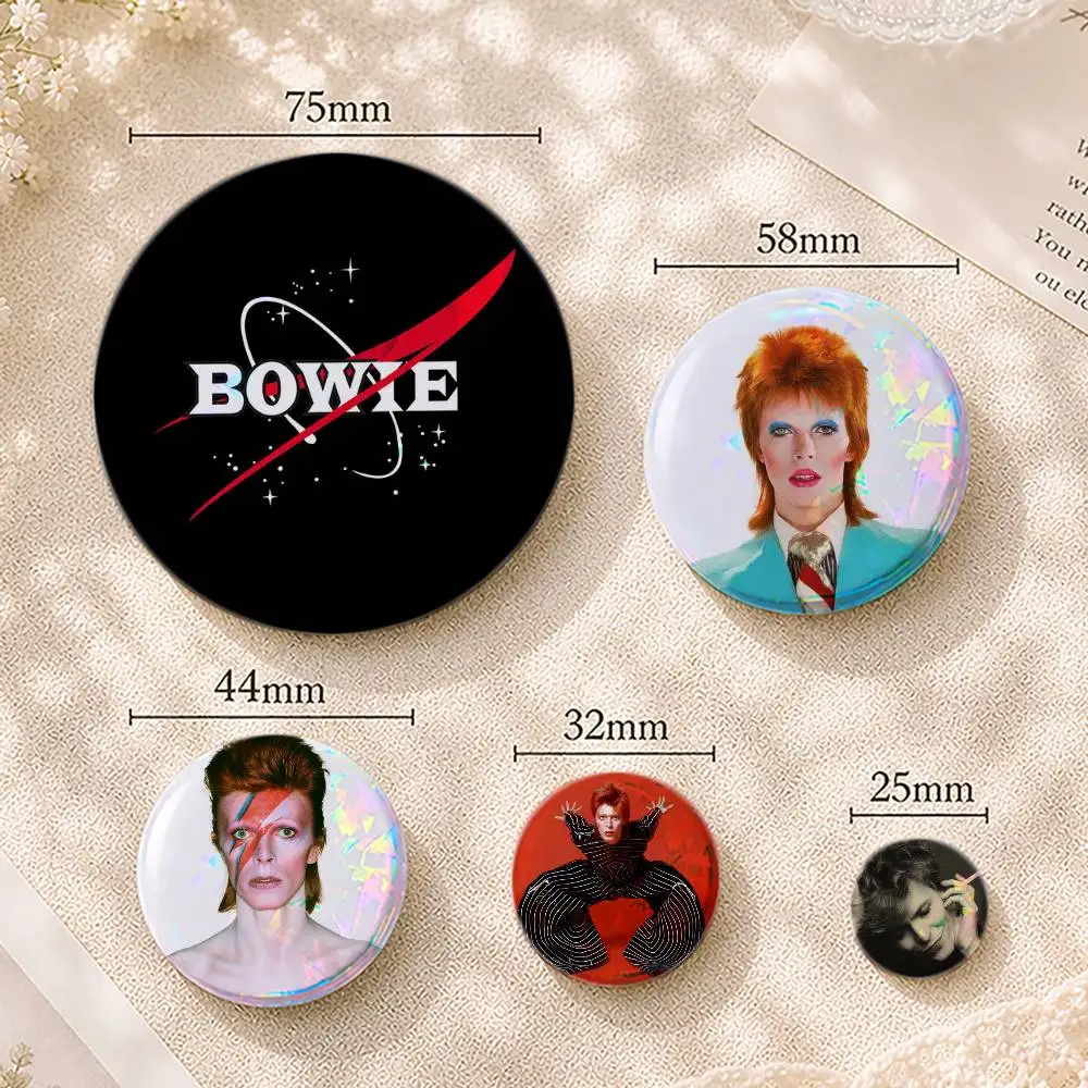 D-David Singer B- Bowies Button Pins Backpack Clothing Decor Brooch Badge Jewelry Gifts for Kids