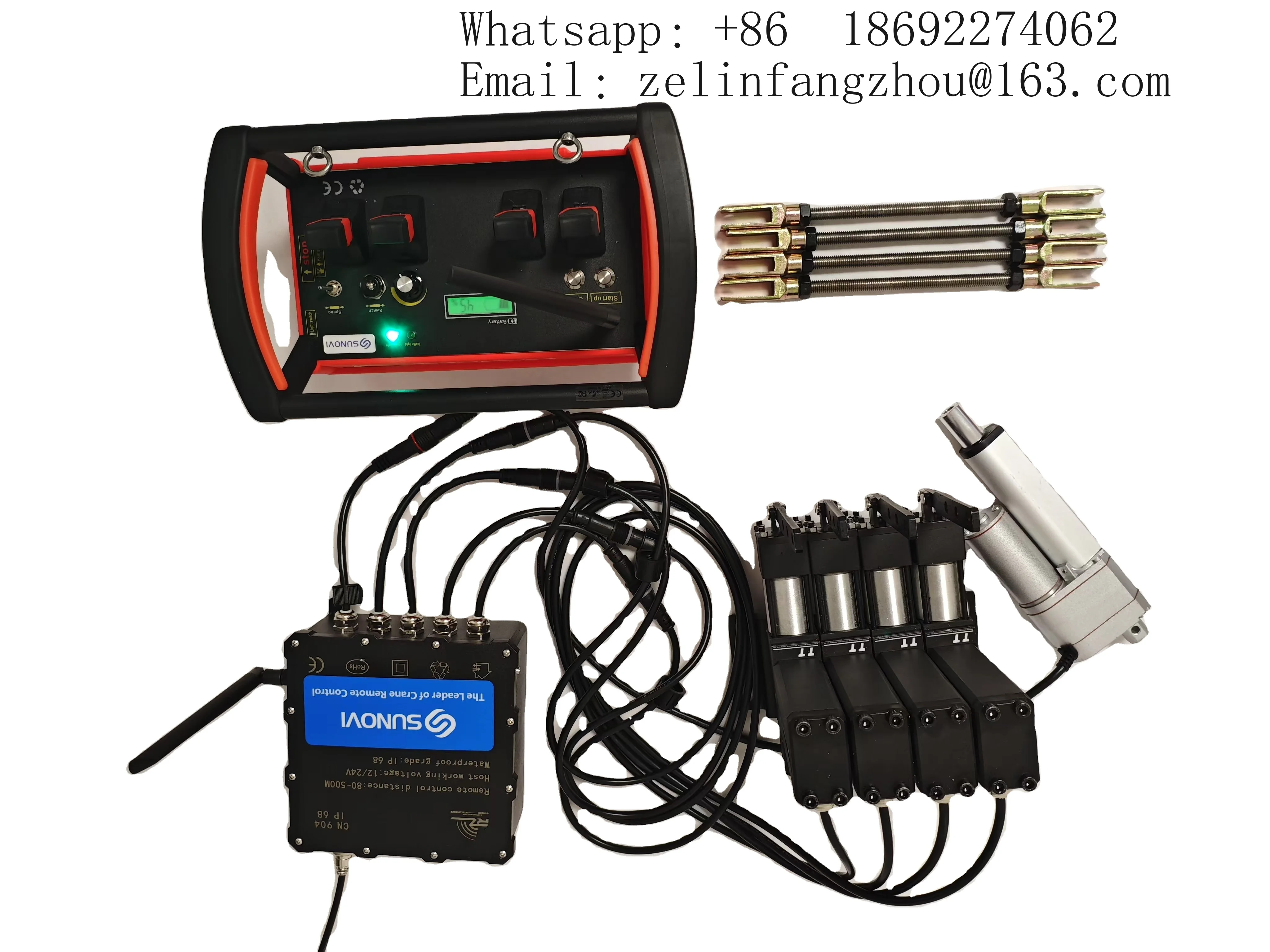 4 Joystick Radio Proportional Remote Control Kit Hydraulic 12V 24V Boom Crane Truck Motor Heavy Duty Industrial Pro Set