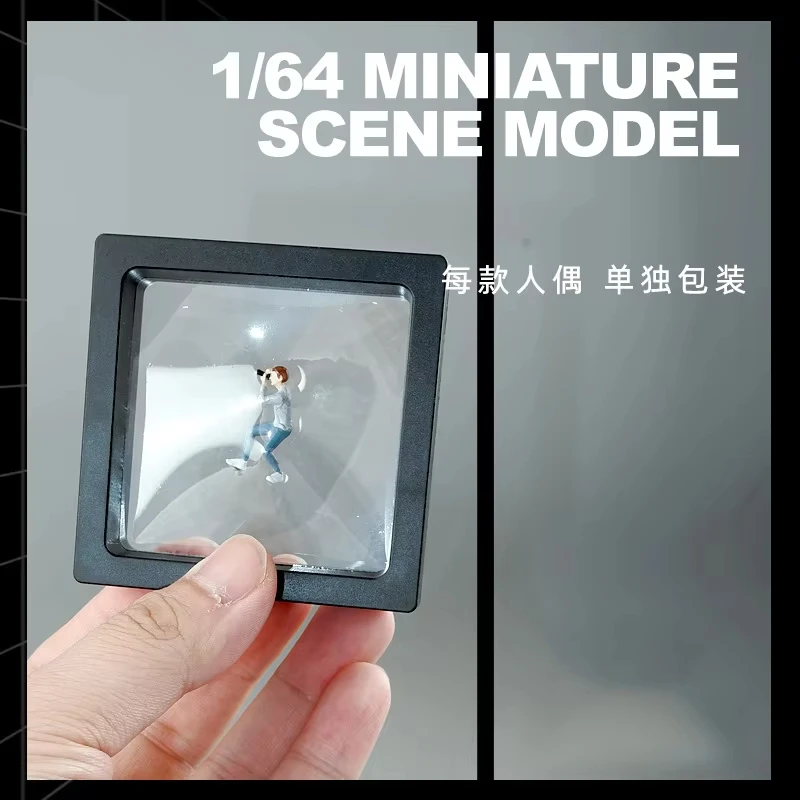 Mini-Maßstab 1:64 Farbe Menschen Fotograf Figur Modellbausatz Gemalte Charaktere Landschaftslayout Diorama-Materialien – Detail 8