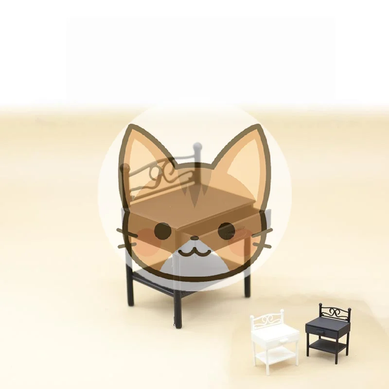 

1 шт. Реалистичная миниатюрная прикроватная тумбочка для кукольного домика, мебель для миниатюрной спальни, высокая детализация, для любителей рукоделия