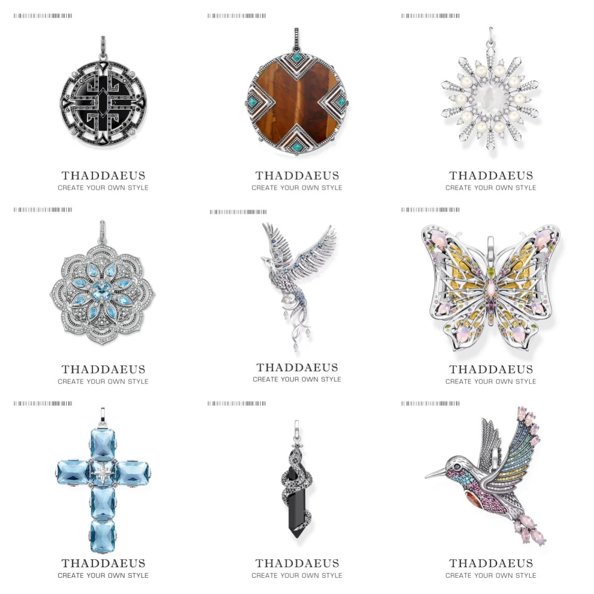 Pendant Phoenix Snake Butterfly Lotus Cross Fine Jewelry Europe Accessories Real 925 Sterling Silver Bohemia Gift For Women
