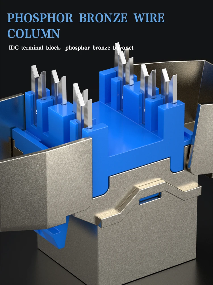 ZoeRax-conector Keystone Cat6a Cat7 Cat8, RJ45 STP, tipo sin herramientas, módulo de aleación de Zinc blindado, adaptador de conector Keystone 40