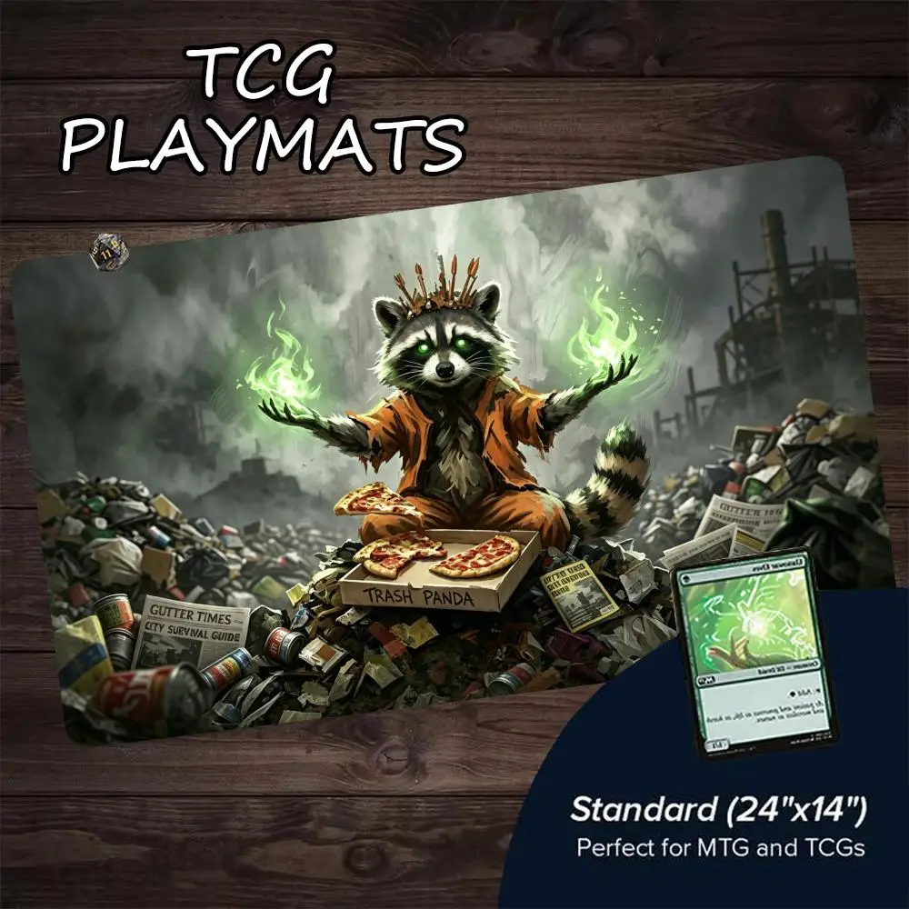 Trash Panda King Raccoon TCG Playmat 24