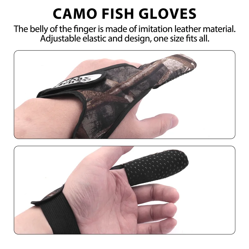 Casting Glove Finger Stall Protector Sea Fly Fishing Camouflage