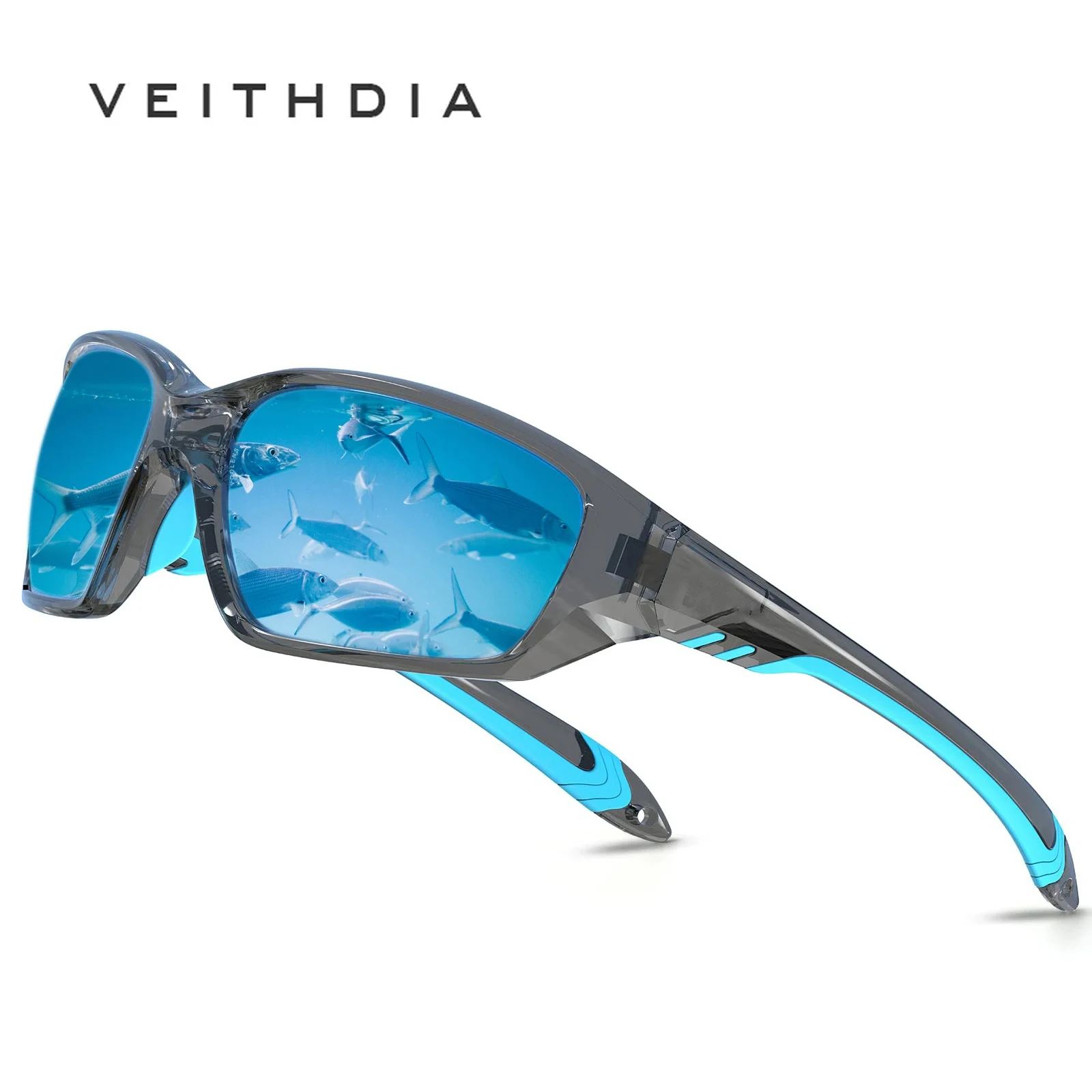 VEITHDIA Brand Polarized Sports Sunglasses For Men Women Running Cycling Fishing Golf Driving Shades Sun Glasses TR90 V125