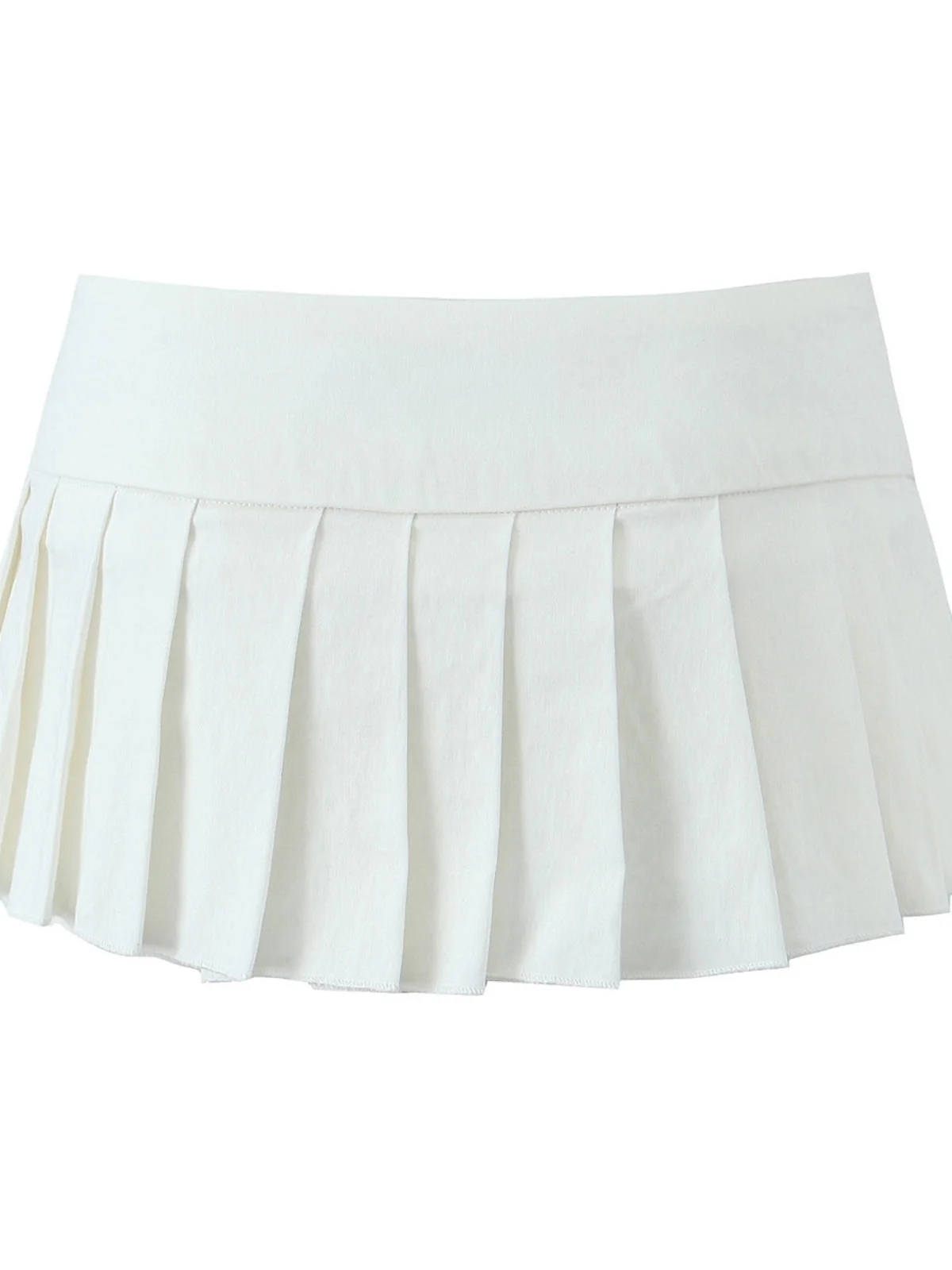 Sexy lage taille plooirok dubbellaags anti-licht bla wit ort rok orts rok hot girl street sle pure kleur