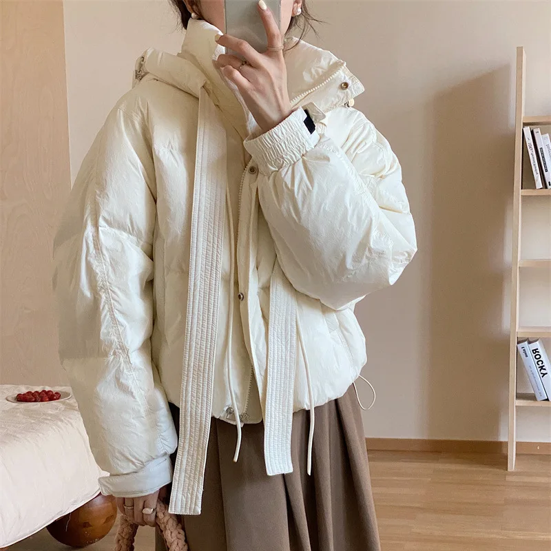 Korean Down Jacket Women High End Women Winter Clothing Short 2024 New Korean Fashion White Duck Down Thick Jacket