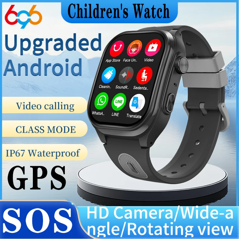

Kids 4G Smart Phone Watches 2+16G APP Download GPS WIFI Video Call Camera Children Smartwatch Monitor Tracker Location Giftes