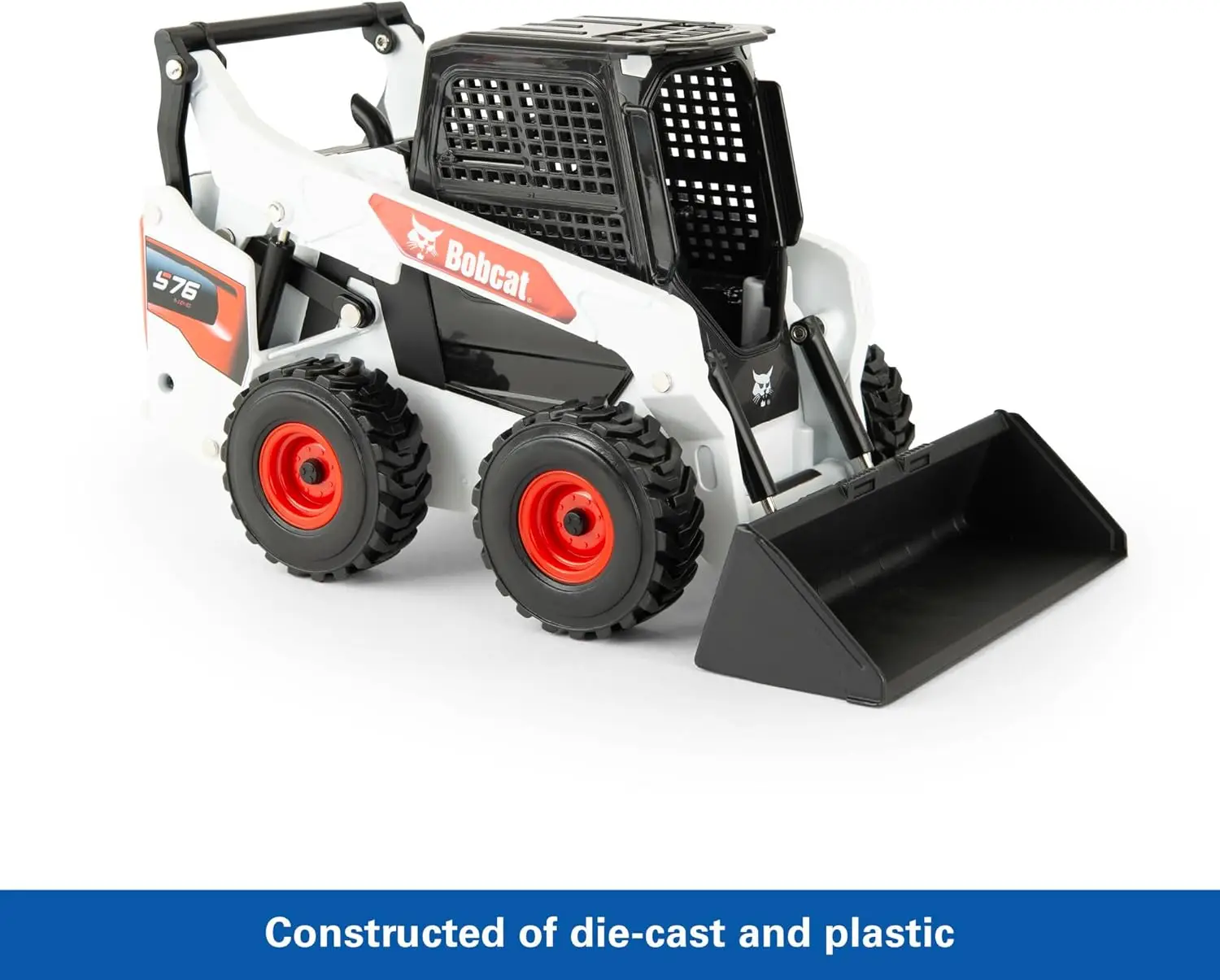 Bobcat S76 Skid Steer Loader - 1:16 Scale - Includes Functional Loader - Collectible Die-Cast Metal Construction Toys for Kids a