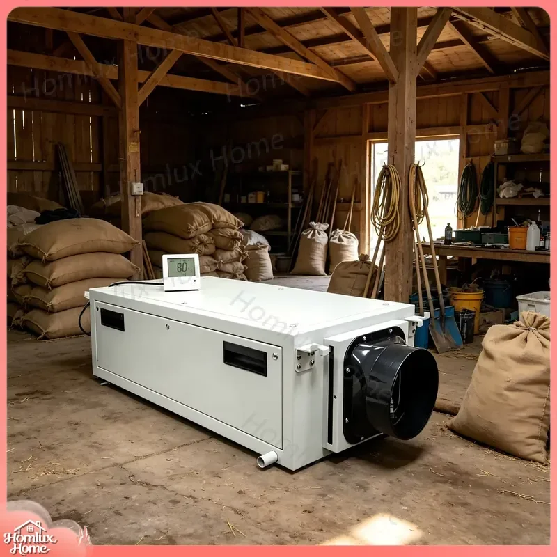 50L D Industrial Ceiling Mounted Dehumidifier Heavy Duty Air Dehumidifier for Warehouse Factory Basement Commercial Use High