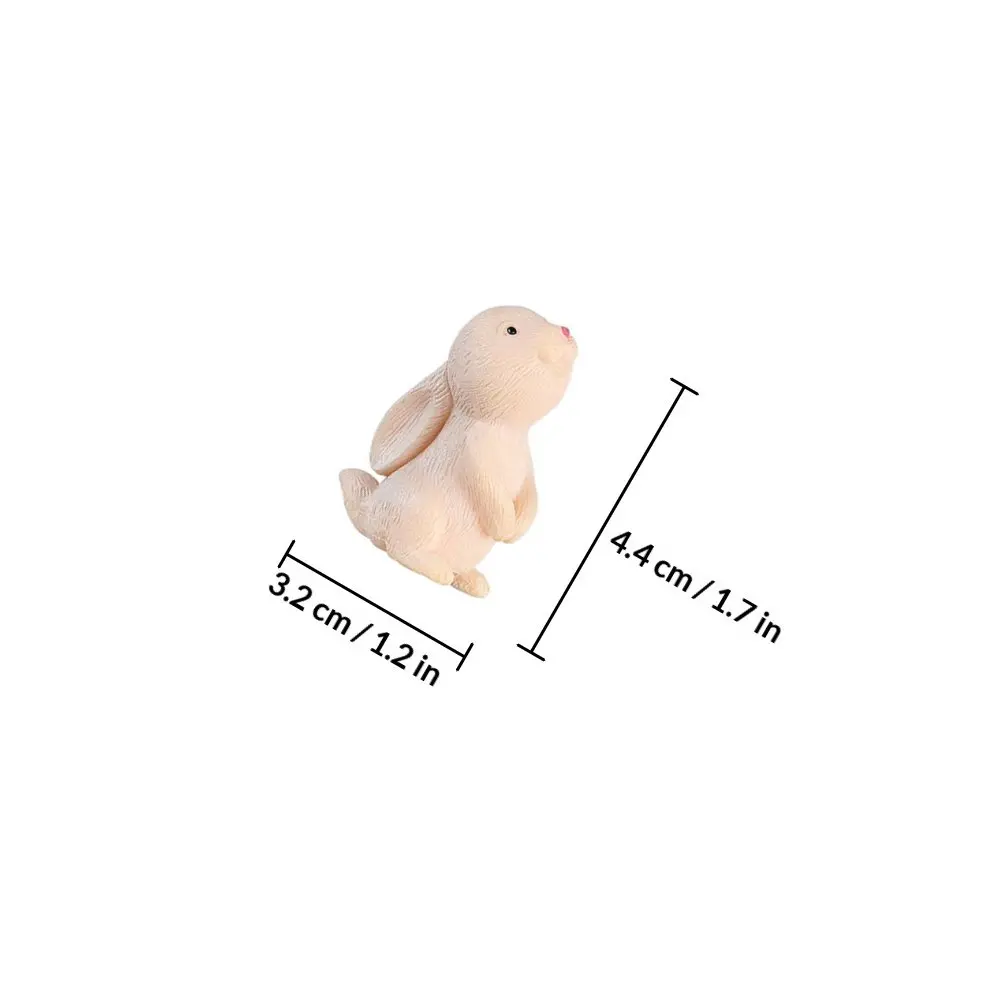 10pcs Miniature Rabbit Decors Resin Craft Micro L naments Durable Home Decor Garden Statue Moss Decor Pieces