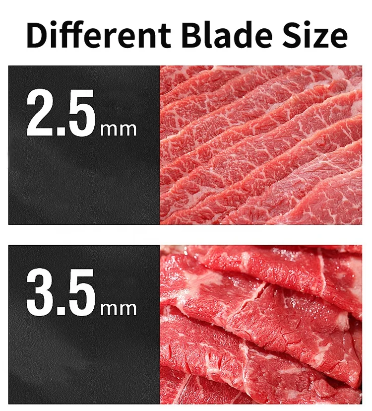 معدات المطاعم قطاعة لحم الخنزير البقري الكهربائية 850 واط قطاعة اللحوم الطازجة