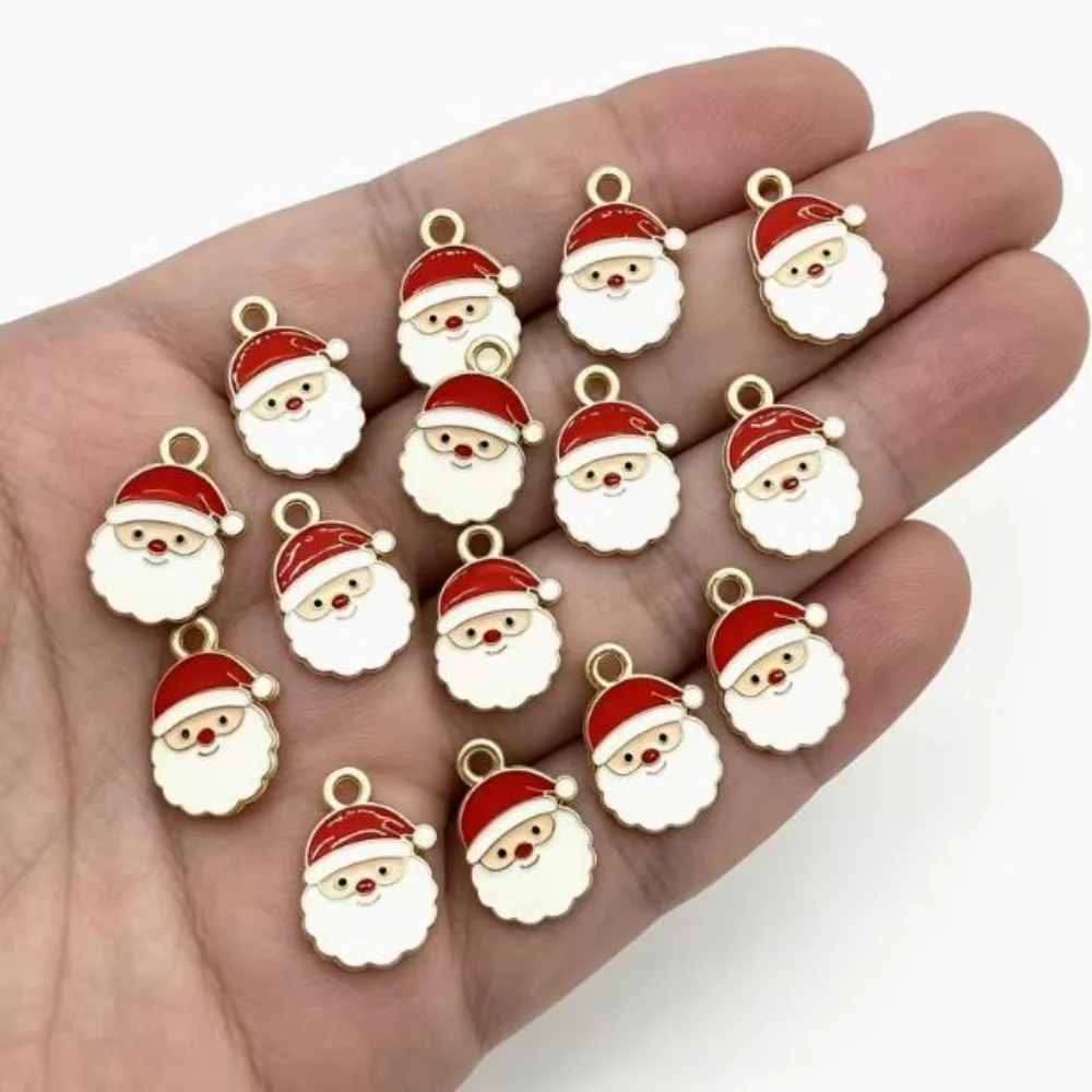 20Pcs new high-quality zinc alloy Santa pendant. The perfect little gift for relatives and friends. Christmas