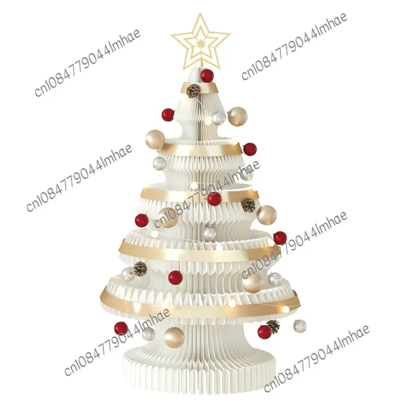 

New Year Tree Folding Christmas Tree Shopping Mall Home Decoration Props Tree Small Desktop