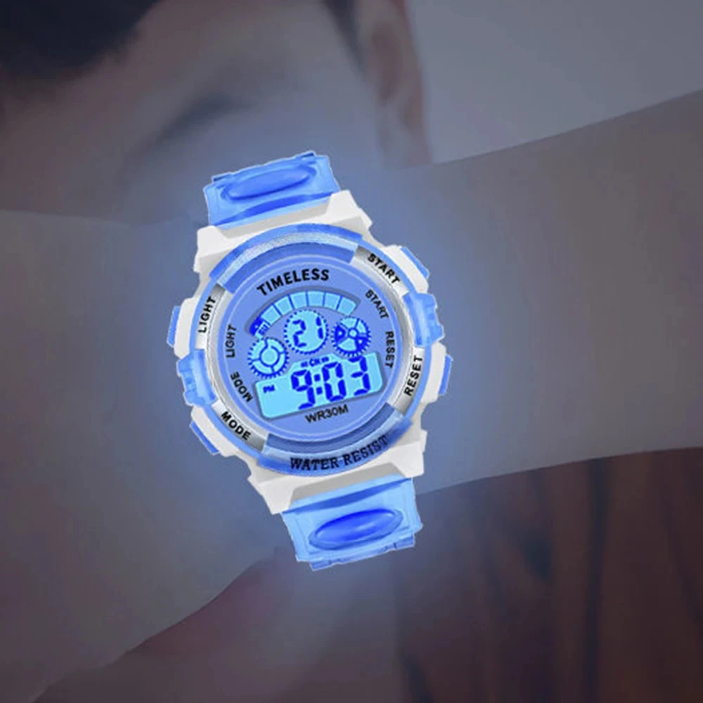 Kinderen kijken kinderen sporthorloges siliconen band waterdicht LED digitaal horloge voor kind kinderen student meisje jongen polshorloge klok