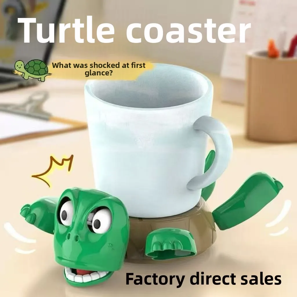 

Подставка для чашки с черепахой, забавная подставка для чашки с водой, креативная нескользящая основа, милый домашний декор, идея подарка для вечеринки, стола, посуда, аксессуары