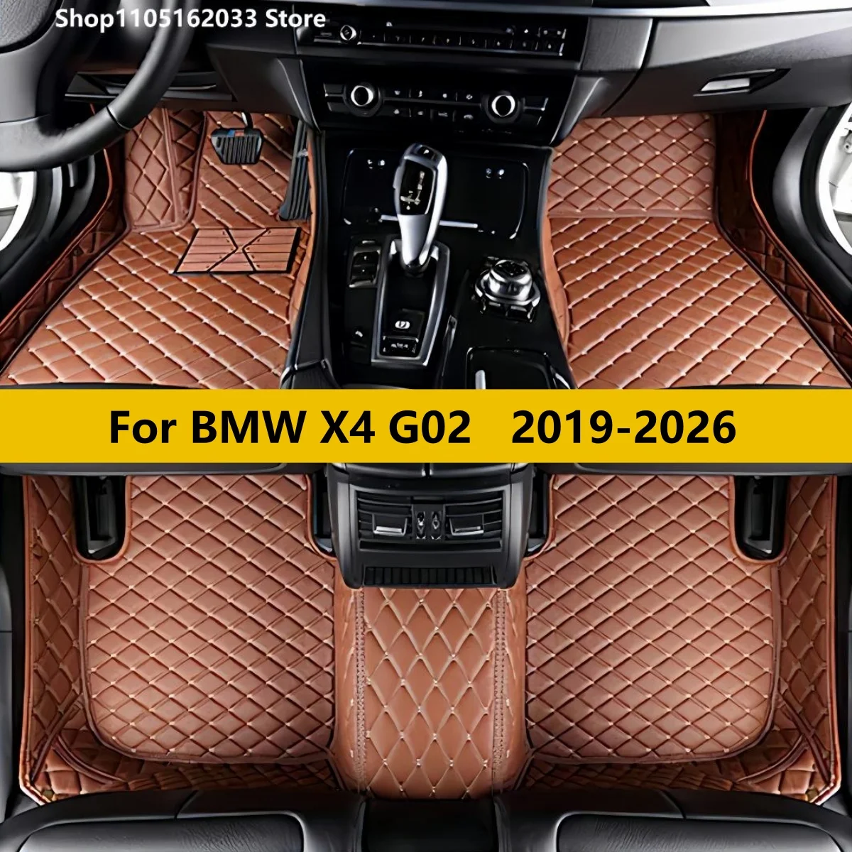 

Car Floor Mats For BMW X4 G02 2019 2020 2021 2022 2023 2024 2025 2026 Auto Leather Custom Carpet Pads Full Set Foot Matts Rugs