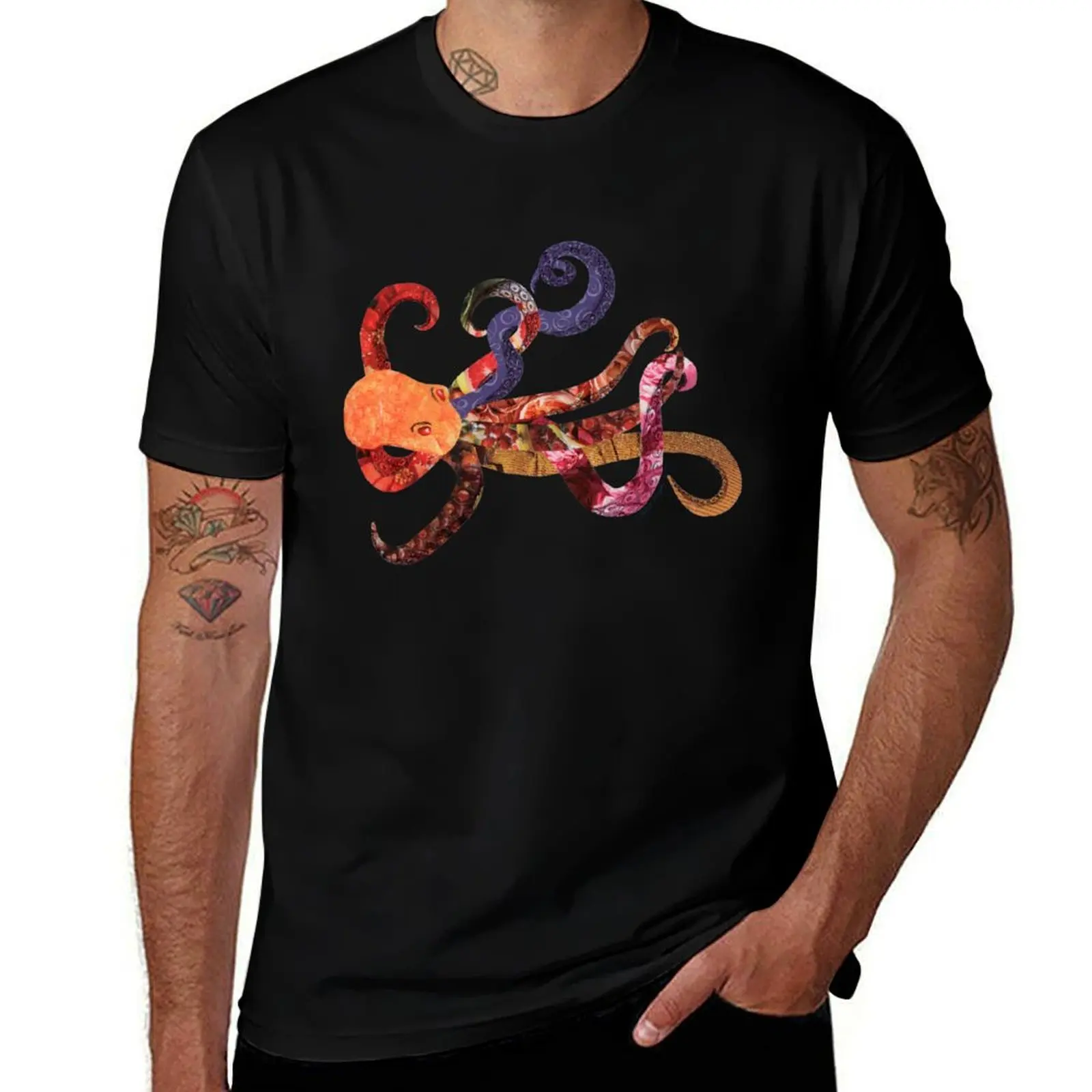 Octopus Collage T-Shirt Summer Festival T-Shirt