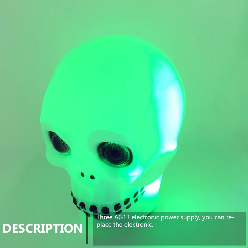 

10 Pcs Ghost Head Night Light Color Changing Lamp Small Skull Decorative LED Party Bedroom