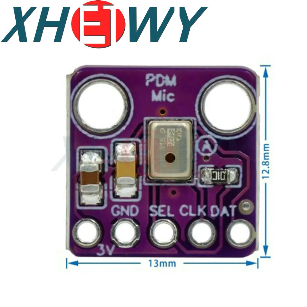 Microphone MEMS numérique PDM, technologie de modulation de densité d'impulsion simple, sortie, petit microphone omnidirectionnel, MP34DT01