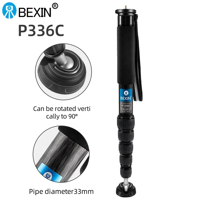 

BEXIN Aluminum Alloy Camera Dslr Selfie Stick Lightweight Portable Tripod Stand Holder Alpenstock Unipod Monopod