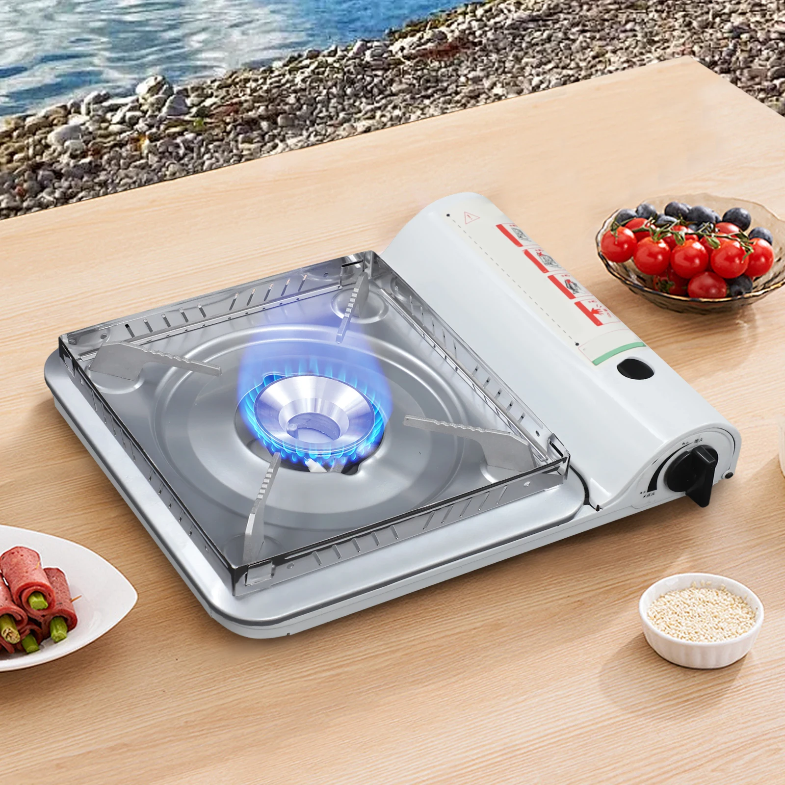 Réchaud de Camping au Butane pour barbecue, 3500W, réchaud de Camping Portable, réchauds à gaz Butane liquéfié pour les urgences, barbecue en plein air