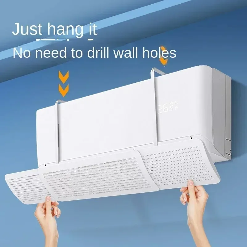 Adjustable Anti Direct Blow Air Conditioner Cover Crescent Wind Shield Universal Wall Mounted for Baby Safety