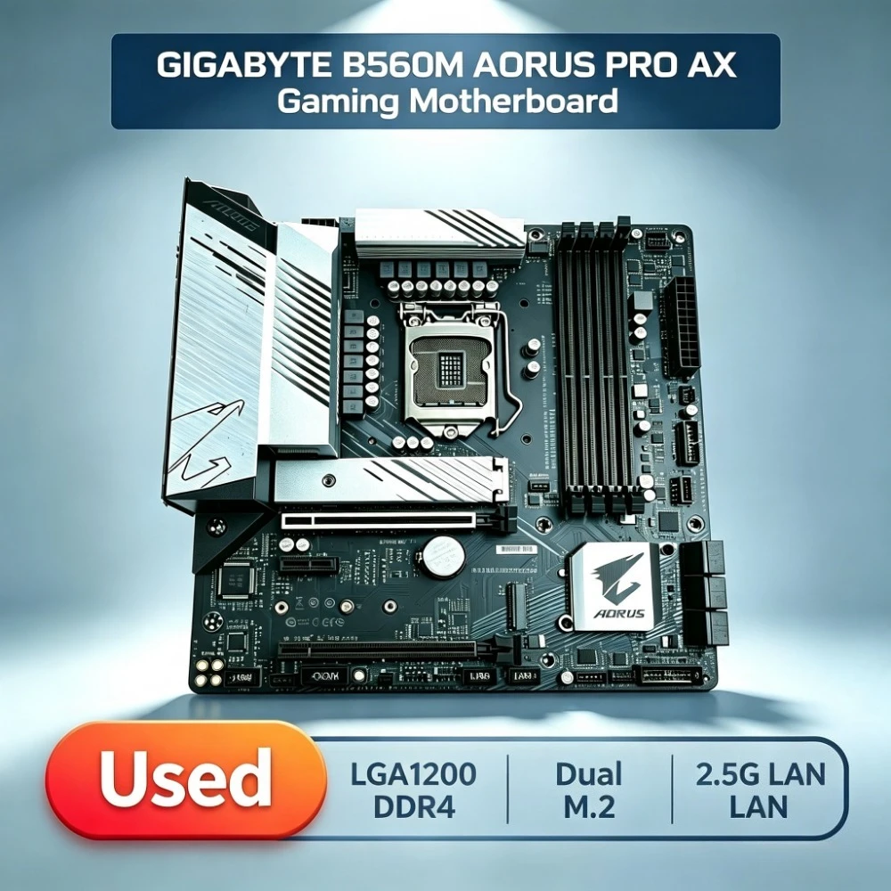 GIGABYTE B560M AORUS PRO Gaming Motherboard LGA1200 M‑ATX DDR4 128GB Dual M.2 PCIe4.0 2.5G LAN for Intel 10‑11th Gen Processors