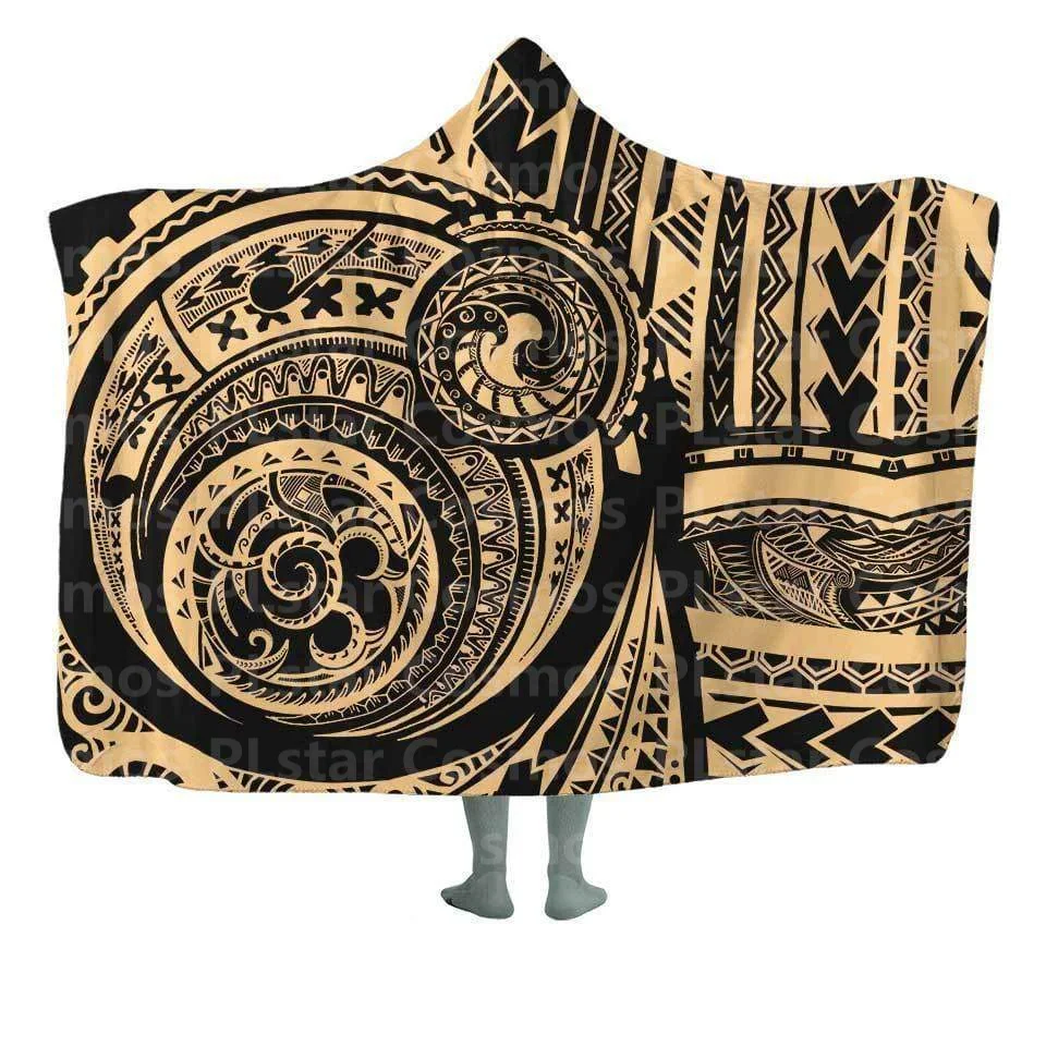 Serpent Warrior Hooded Blanket 3D All Over Printed Wearable Blanket for Men and Women Adults Kids Fleece Blanket