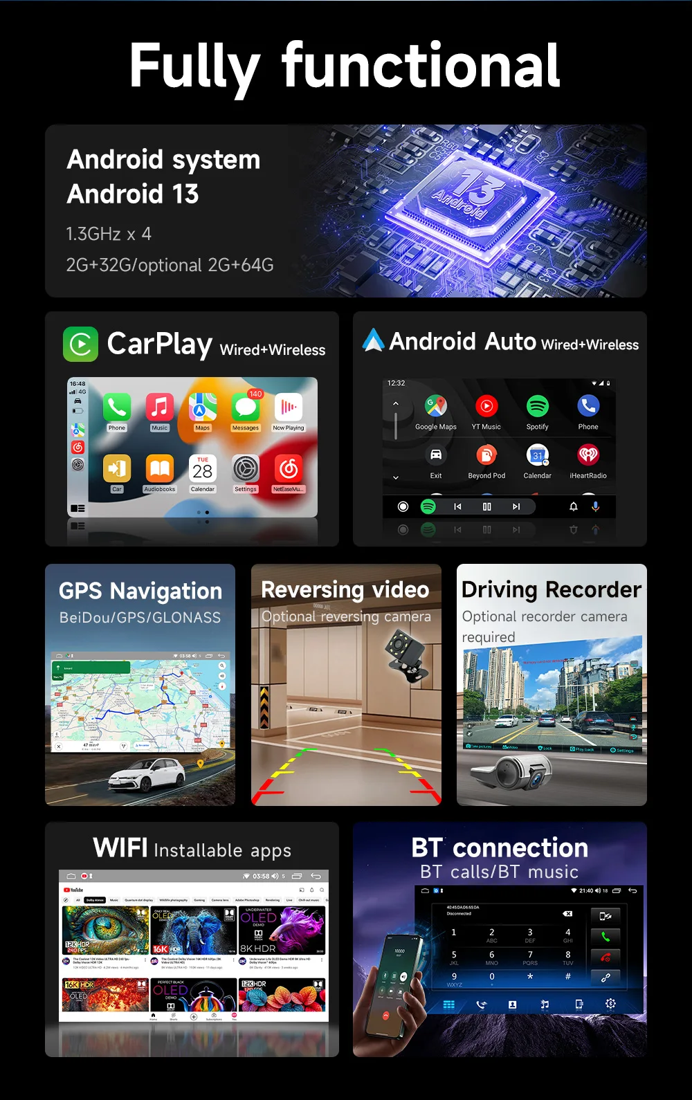 BQCC 7 بوصة HD سيارة مشغل وسائط متعددة واي فاي نظام تحديد المواقع أبل CarPlay لفولكس واجن Www CC باسات B7 بولو جولف 5 6 جيتا Mk5 mk6