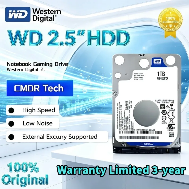 Disque dur Western Digital WD HDD 500 Go 1 To SATA 6,0 Gb/s 2,5 pouces stable pour équipement de surveillance