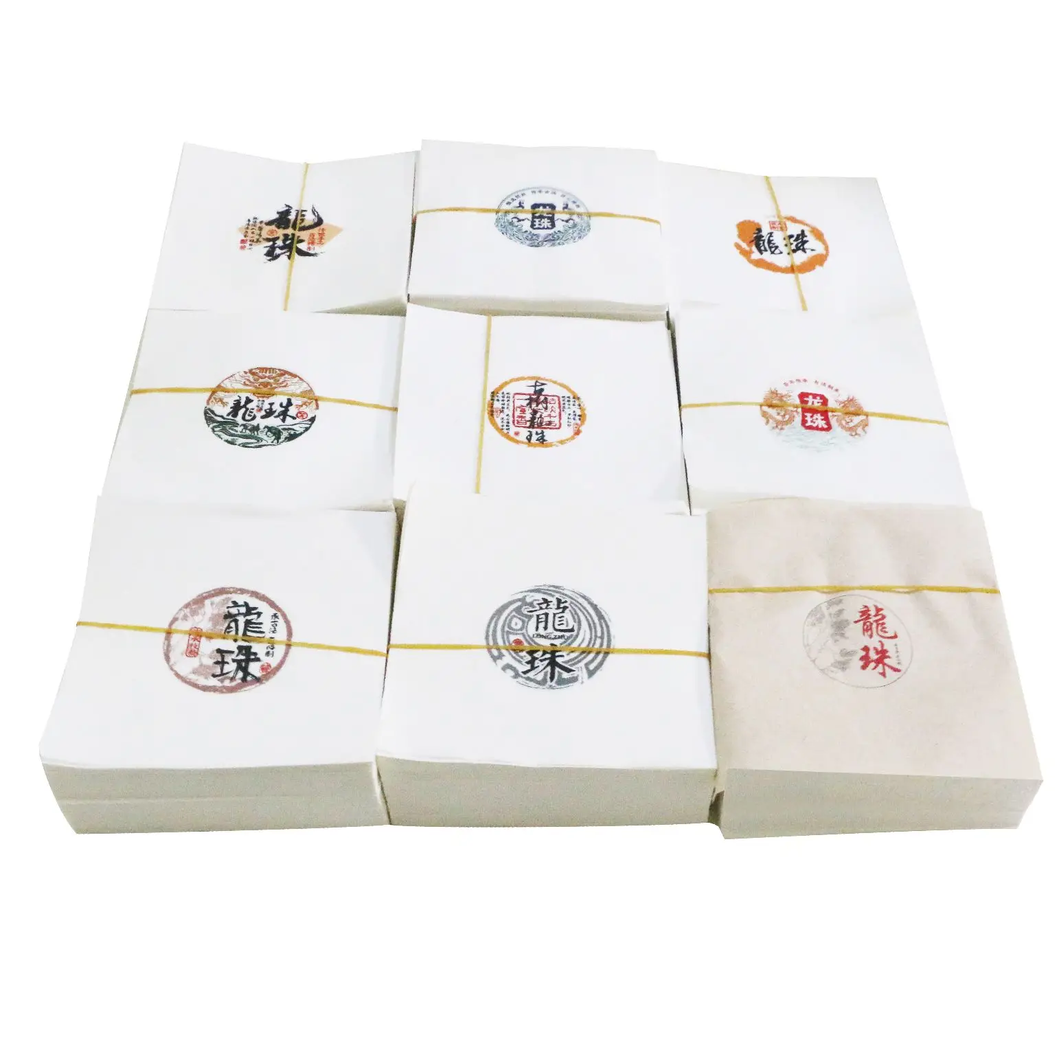 DIY Puer Sphere Packing Paper Yunnan Pu'er LongZhu Cotten Paper 8g/pcs Universal Paper Shu Ripe Raw Various Mixed Types Reusable