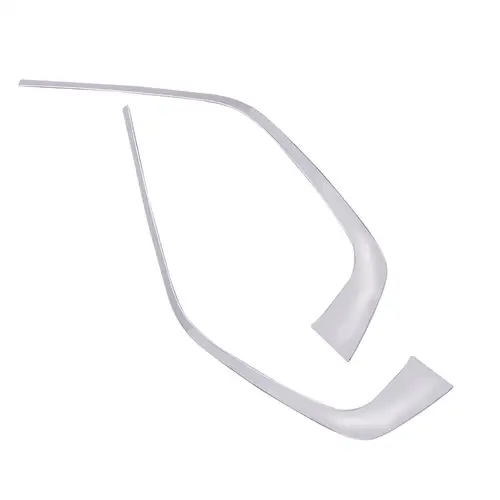 Imagen 2 del producto Cubierta de rejilla delantera de acero inoxidable cromado para coche, molduras de tiras decorativas aptas para Toyota Rav4 2019, 2 uds.