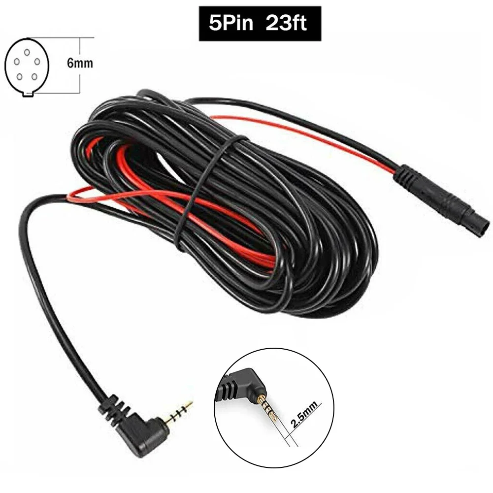 

900cm Car DVR Backup Rear View Camera 2.5mm Extension Cable 5 Pin Cord Wire Video For 12V/24V Trucks Campers Trailers