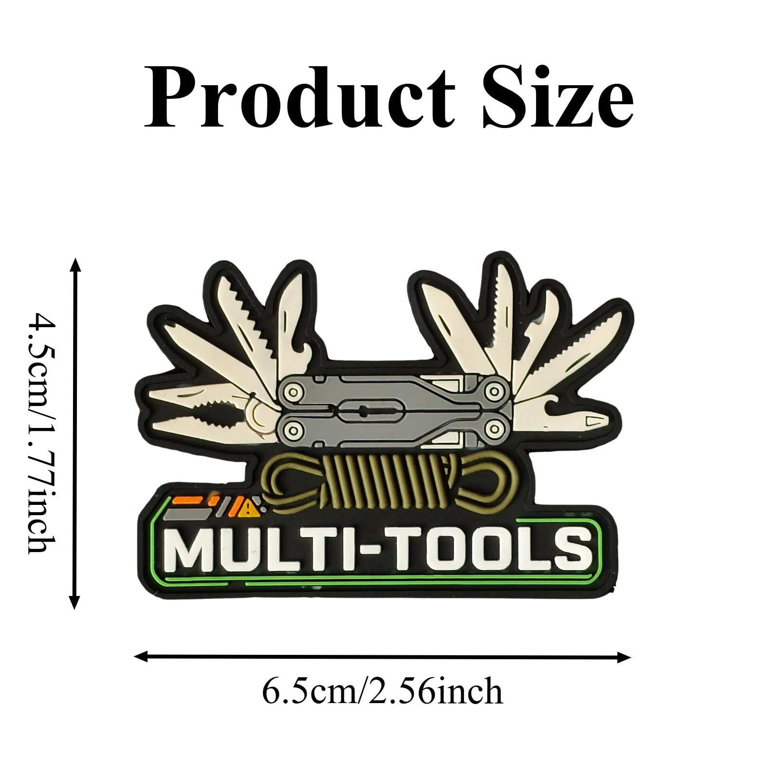 MULTI-TOOLS PVC Patch Mini Tool Tactical Hook and Loop Badge Backpack Morale Appliques Stickers Armband DIY Patches for Clothing 3