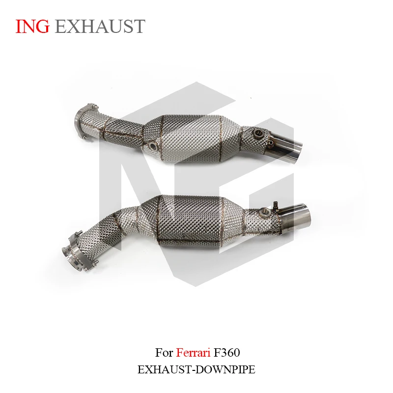 ING Exhaust Downpipe Catalyzed for Ferrari  F360 3.6L V8 Vehicle Converter High Flow Up Engine Power Tube Performance System