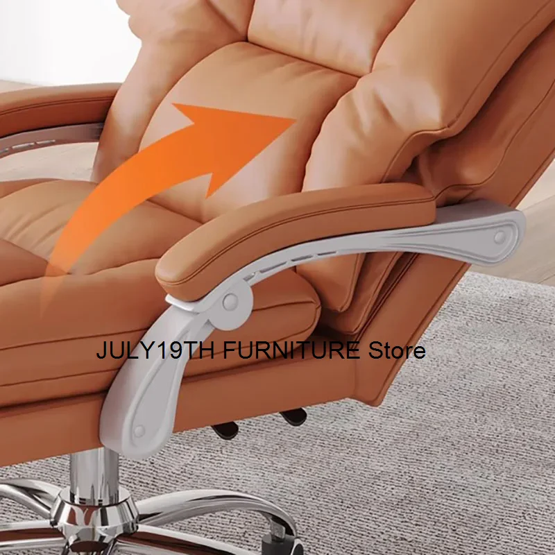 Ergonomic foot office chair, sliding pillow cover, luxury office chair, armrests, cushions, backrests, Sillas De Oficina