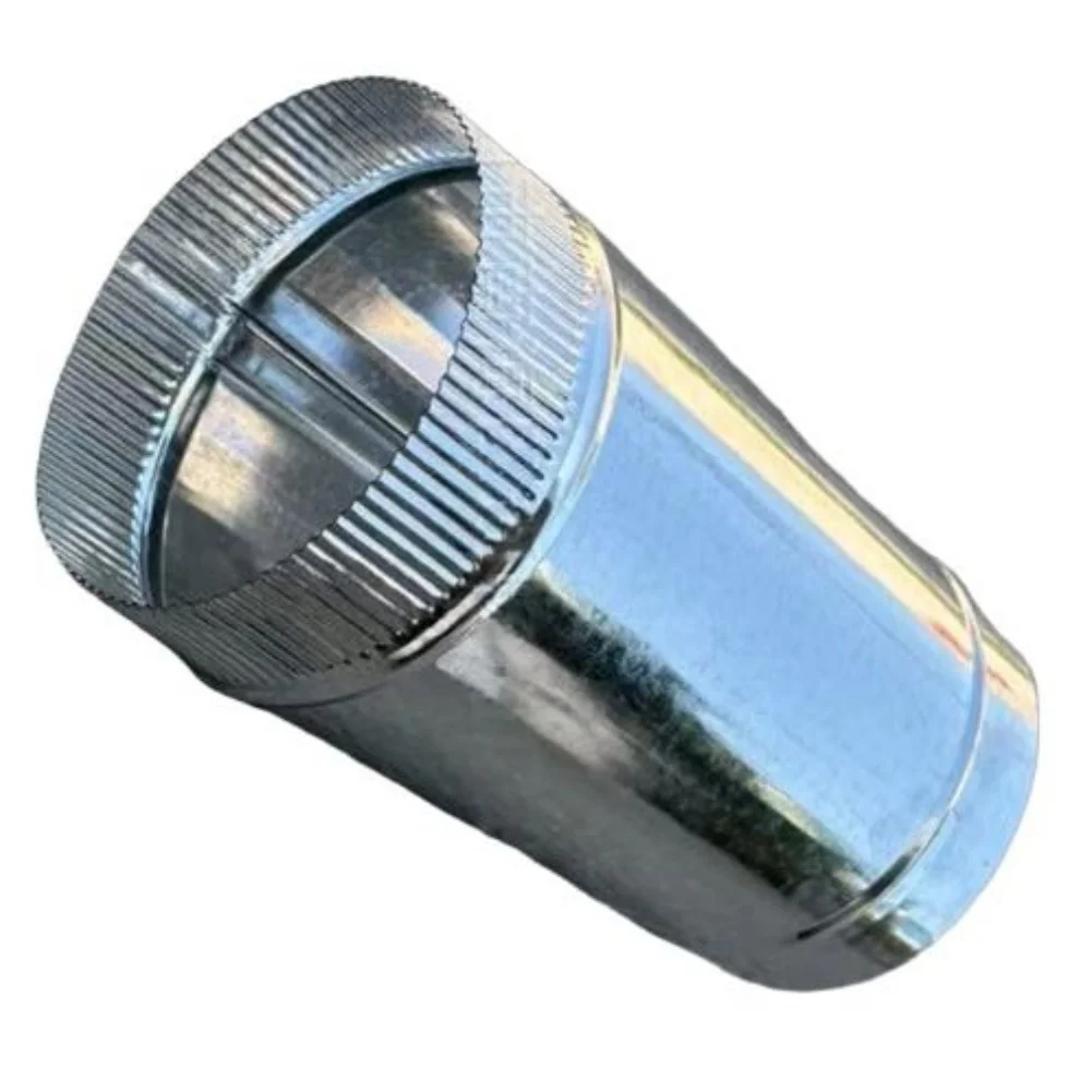 4 Inch Galvanized Steel Round Dryer Duct Straight Bathroom Fan Pipe Duct Connector For Ventilation Equipment