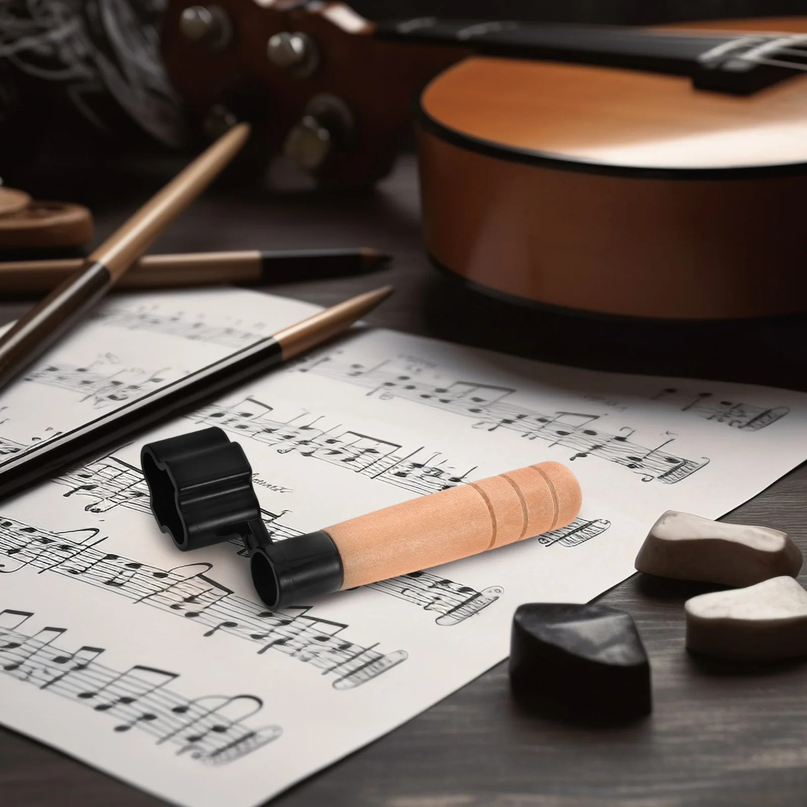

Guitar String Winder Wood Handle Comfortable Grip Tool for Acoustic Electric Guitar String Changing Bridge Pin Puller