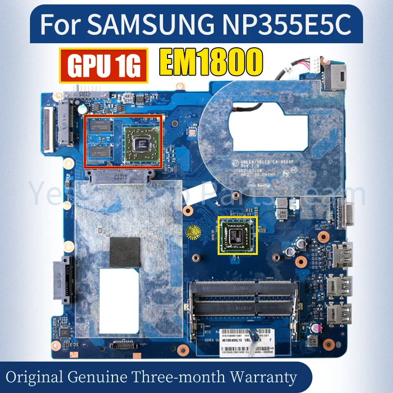 

LA-8868P For SAMSUNG NP355E5C Laptop Mainboard EM1800 216-080924 1G BA59-03420A Notebook Motherboard 100％ Tested