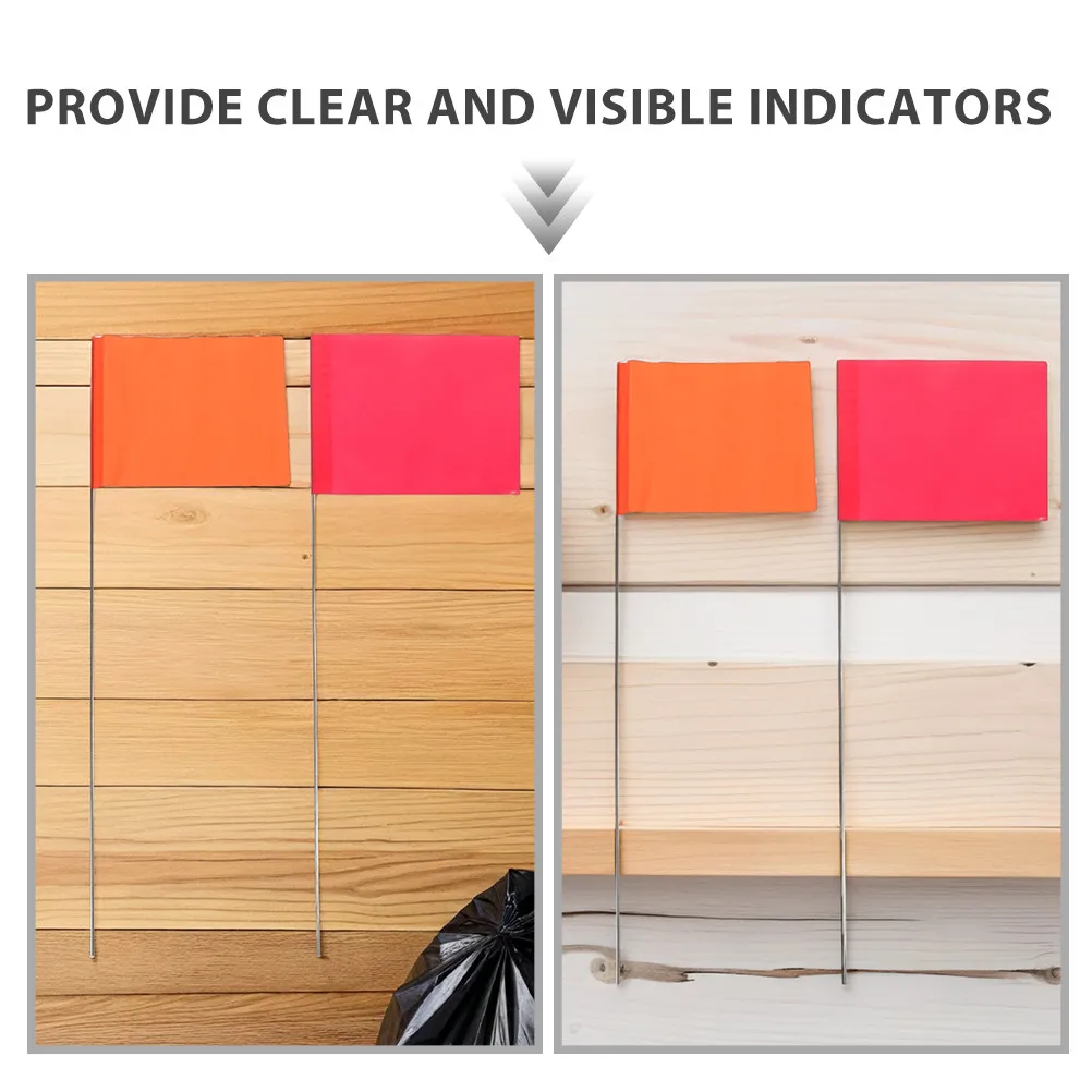 60Pcs Marking Flags Survey Flags High Visibility Stakes for Lawn Irrigation Landscaping Garden Sprinkler Yard Markers
