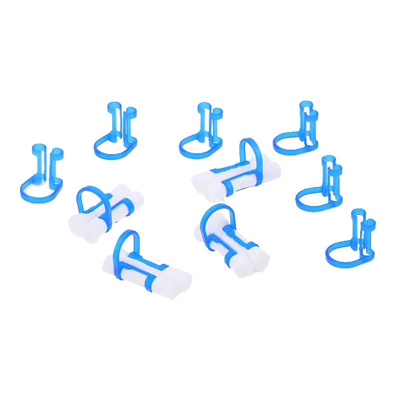 100Pcs Orthodontic Dental Cotton Roll Clip Ortho Plastic Blue Isolator Tool Disposable Cotton Holder Dentist Clinic Lab Supplie