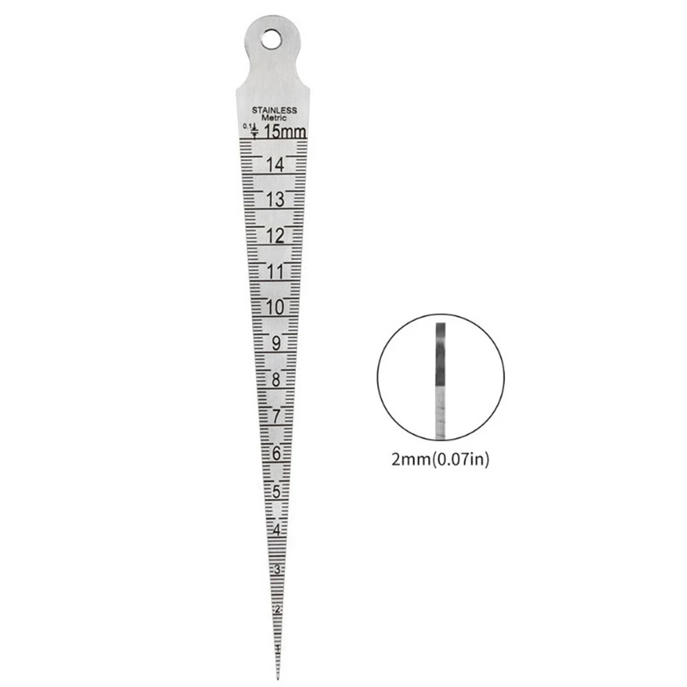 Aperture Scale Feeler Gauge Light Weight Miniature Size Stainless Steel Wide Application 0.7mm/2mm Thickness Machining